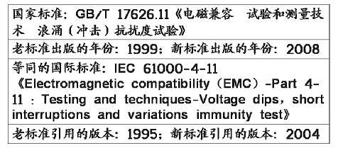 電壓暫降、短時中斷和電壓變化抗擾度試驗