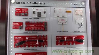 Molex MicroSIM、MicroSD、MicroUSB和MicroHDMI連接器