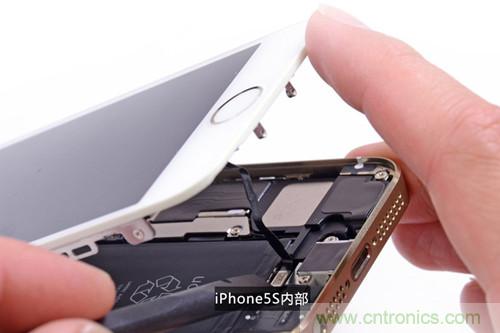 土豪金iPhone 5S拆解：內(nèi)部結(jié)構(gòu)升級，維修難度增加