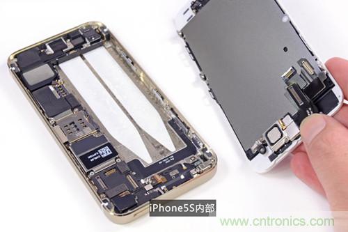 土豪金iPhone 5S拆解：內(nèi)部結(jié)構(gòu)升級，維修難度增加