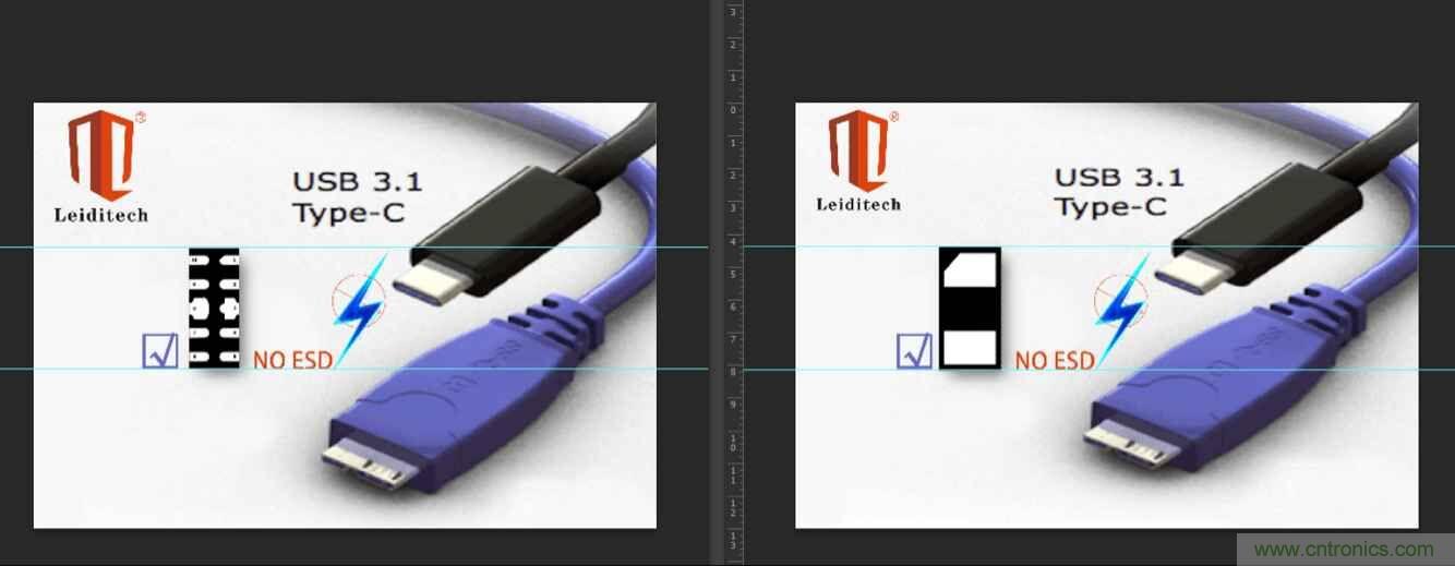 Leiditech推出超低電容ESD，用來保護USB Type-C