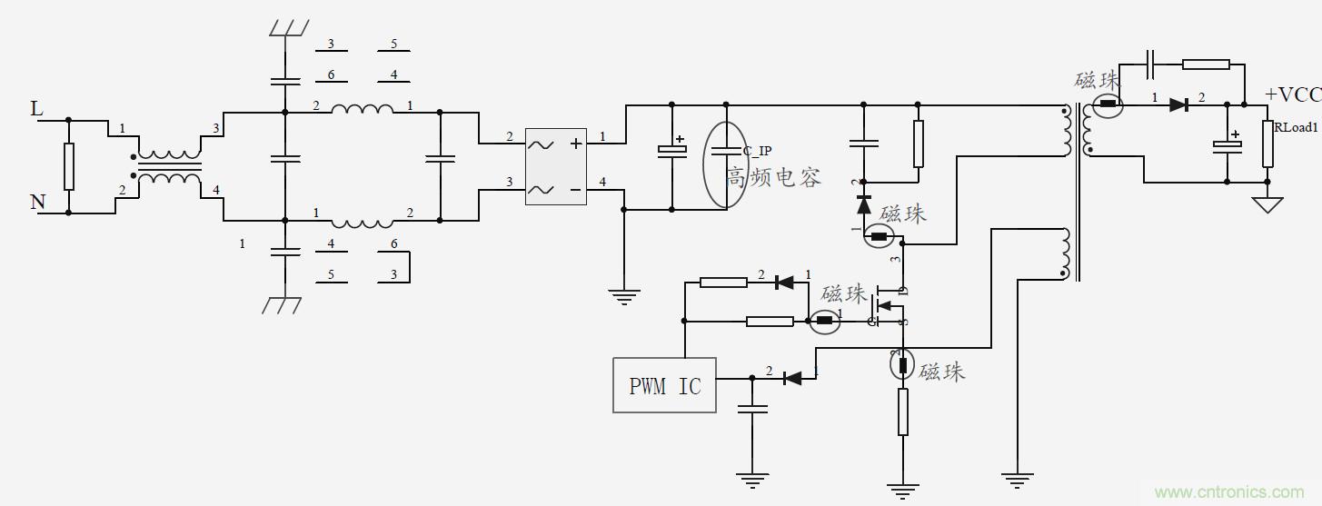 如何改善開關(guān)電源電路的EMI特性？