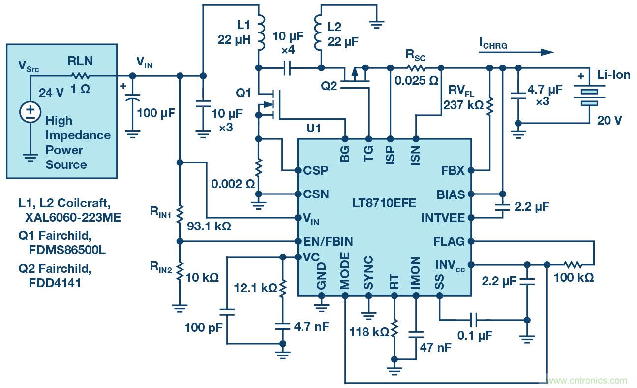 LT8710多功能 DC/DC控制器解決了高阻抗、超長工業(yè)電源線的電壓降問題