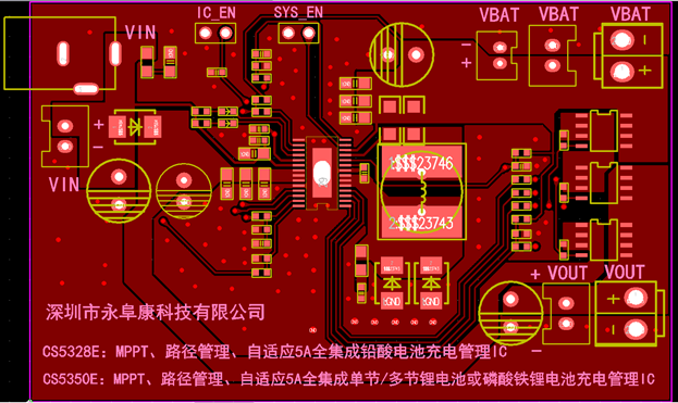 CS5350/CS5328 太陽能板供電鉛酸蓄電池、磷酸鐵鋰電池、鋰電池充電管理IC系列